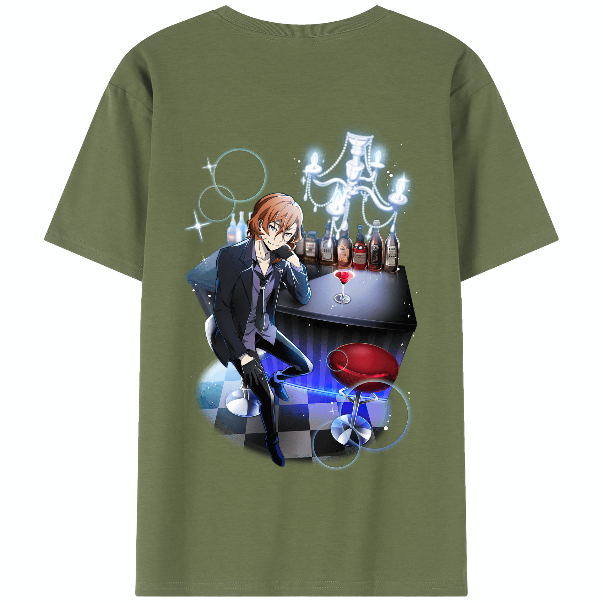 （画像用） 文豪ストレイドッグス Bungo Stray Dogs 綿100％半袖Tシャツ（背面プリント）